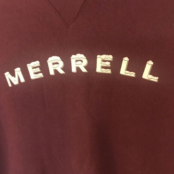 Merrell Men's Ice Fleece Crew Sweatshirt Burgundy - Picture 5 of 8